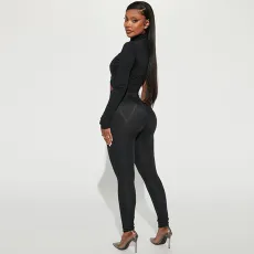 Long Sleeve Single Shoulder Jumpsuit BLG-P3713396A