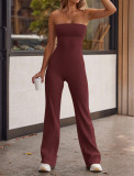 Sexy Tube Tops Solid Color Jumpsuit MZ-2833