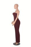 Sexy Tube Tops Solid Color Jumpsuit MZ-2833