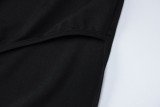 Backless Hollow Out Chain Halter Maxi Dress BLG-D258649A