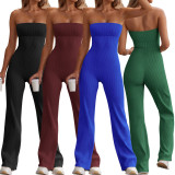 Sexy Tube Tops Solid Color Jumpsuit MZ-2833