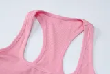 U Neck Letter Hot Drill Vest BLG-T2B11121K