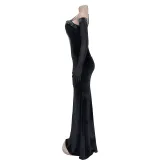 Solid Hot Drilling Tube Tops Maxi Dress BY-6786