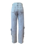 Casual Loose Pockets Jeans CH-88003