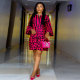 Fashion Print Flare Sleeve Mini Dress NY-10673