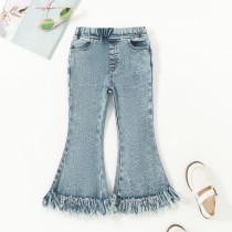 Kids Girl Fashion Tassel Flare Jeans YKTZ-2019