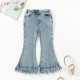 Kids Girl Fashion Tassel Flare Jeans YKTZ-2019