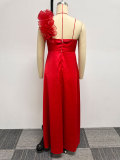 Sexy Single Shoulder Big Swing Maxi Dress NY-10679