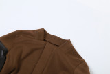 Fashion Patchwork Contrast Color Baseball Coat XEF-40298
