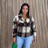 Long Sleeve Plaid Print Shirt YIM-383