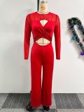 Sexy Hollow Out Wide Leg Jumpsuit NY-10687