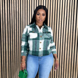 Long Sleeve Plaid Print Shirt YIM-383