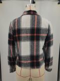 Long Sleeve Plaid Print Shirt YIM-383