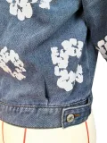 Fashion Long Sleeve Print Denim Coat CH-88005