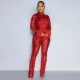 Sequin Slim Fit Long Sleeve Jumpsuit CYA-900992