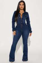 Fashion Denim Long Sleeve Flare Jeans LX-3568