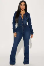 Fashion Denim Long Sleeve Flare Jeans LX-3568