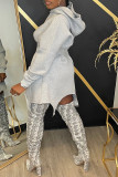 Loose Sweatshirt Casual Hooded Dress MK-3200