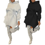Loose Sweatshirt Casual Hooded Dress MK-3200