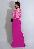 Hot Diamond Pearl See-through Split Dress NY-2986