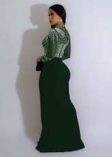 Hot Diamond Pearl See-through Split Dress NY-2986