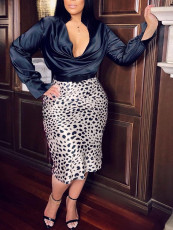 Sexy Leopard Print Half Body Skirt ZDF-31331