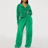 Casual Long Sleeve Loose Two Piece Pants Set HNIF-206