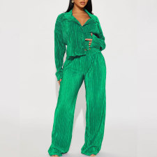 Casual Long Sleeve Loose Two Piece Pants Set HNIF-206