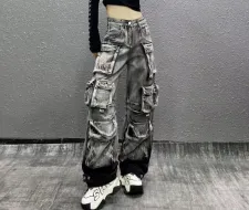 Fashion Washed Gradient Casual Jeans GQLF-3211
