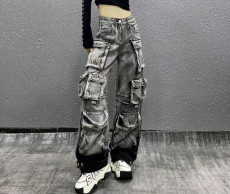 Fashion Washed Gradient Casual Jeans GQLF-3211