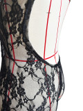 Sexy Lace Big U Neck Backless Romper CH-24011