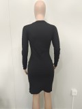 Solid Color Heart Shape Hot Drilling Mini Dress  BN-9442