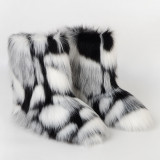 Warm Thickness Non-slip Furry Mid-calf Snow Boots GZLF-332