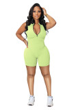 Fashion Sport Sleeveless Zipper Romper HNIF-3133