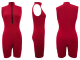 Fashion Sport Sleeveless Zipper Romper HNIF-3133
