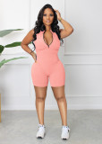 Fashion Sport Sleeveless Zipper Romper HNIF-3133