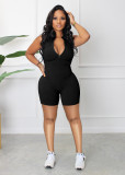 Fashion Sport Sleeveless Zipper Romper HNIF-3133