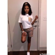 Plus Size Fashion Printed Short Sleeve Shorts Two Piece Set LSL-0005