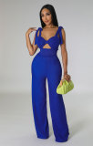 Sleeveless Tie Up Solid Color Jumpsuit XHXF-8669