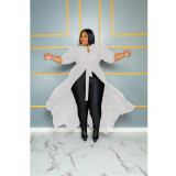 Plus Size See-through Mesh Patchwork Half Sleeve Cake Dress QYXZ-9104