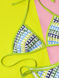 Sexy Print Halter 2pcs Bikinis Set CSYZ-575
