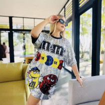 Loose Sequin Print Casual Dress GYSF-0051