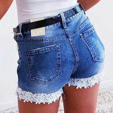 Lace Patchwork Denim Short GXJF-Amy20-196xt1688