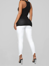 Casual Holes Solid Color Jeans GXJF-Amy24-20901xjm2130