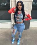 Casual Denim Slim Holes Jeans GXJF-Amy54-23010xt1688