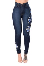 Embroidered Low Rise Pencil Jeans GXJF-Amy35-311ss14