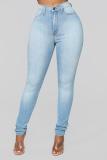 Fashion Solid Color Slim Pencil Jeans GXJF-6338