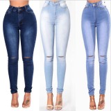Casual Solid Color Slim Jeans GXJF-Amy25-6340xt1688
