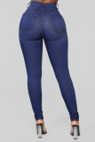Fashion Solid Color Slim Pencil Jeans GXJF-6338