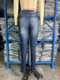 Embroidered Low Rise Pencil Jeans GXJF-Amy35-311ss14